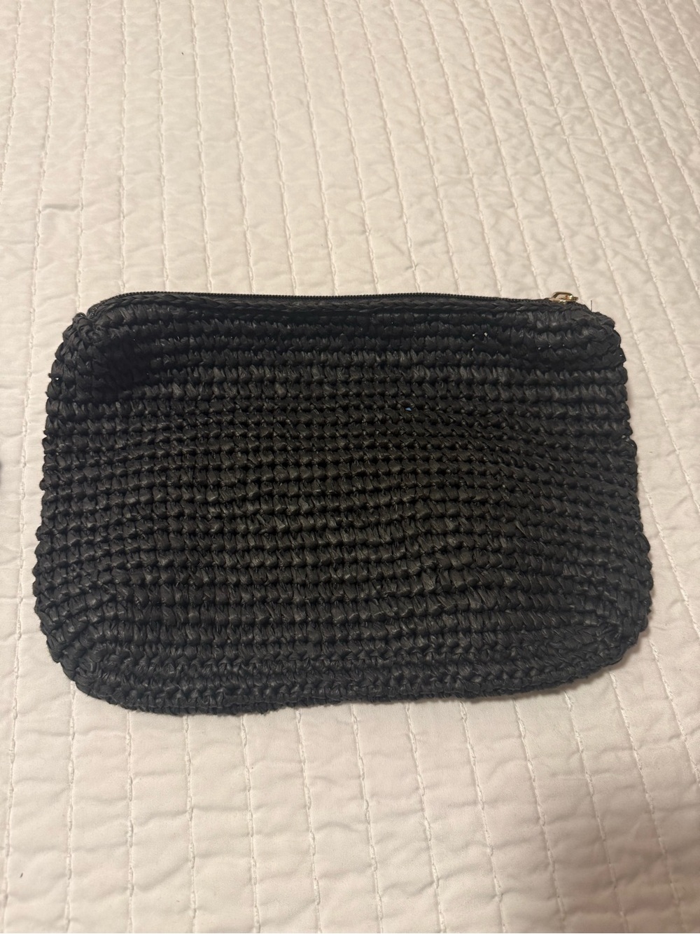 Anthropologie Black Love Knot Slouchy Raffia Shoulder Bag - Picture 6 of 7